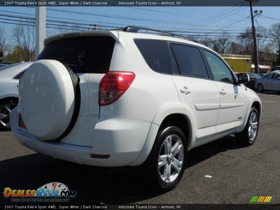 2007 Toyota RAV4 Sport 4WD Super White / Dark Charcoal Photo #4