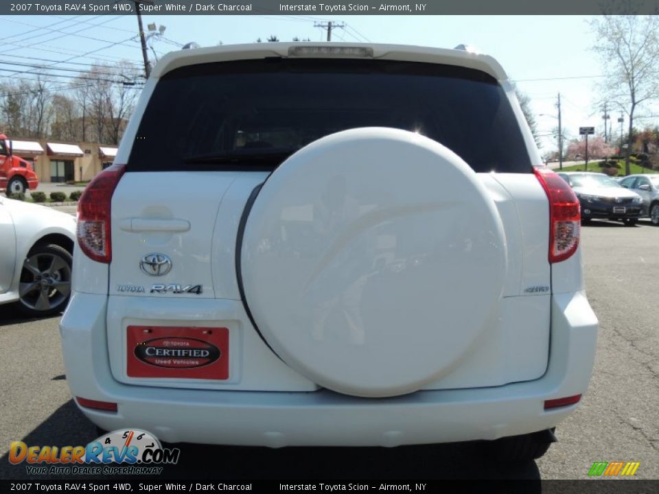 2007 Toyota RAV4 Sport 4WD Super White / Dark Charcoal Photo #5