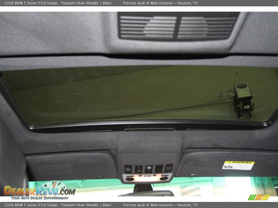 2008 BMW 5 Series 550i Sedan Titanium Silver Metallic / Black Photo #25