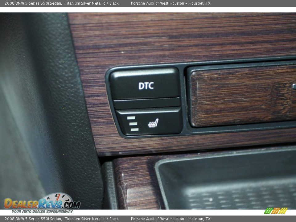 2008 BMW 5 Series 550i Sedan Titanium Silver Metallic / Black Photo #33