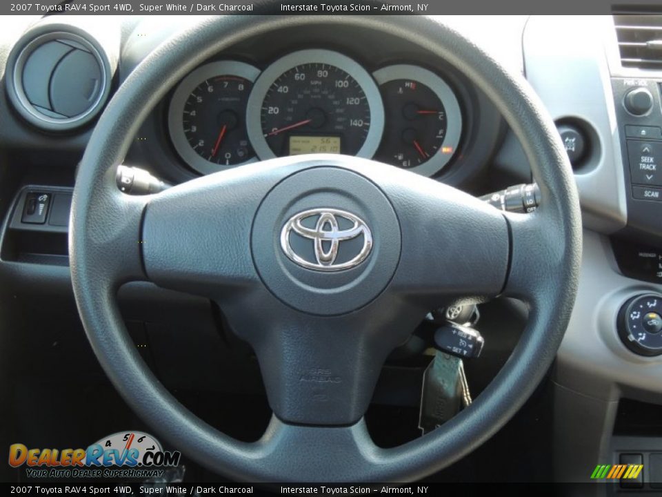 2007 Toyota RAV4 Sport 4WD Super White / Dark Charcoal Photo #13