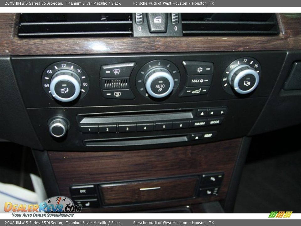 2008 BMW 5 Series 550i Sedan Titanium Silver Metallic / Black Photo #34