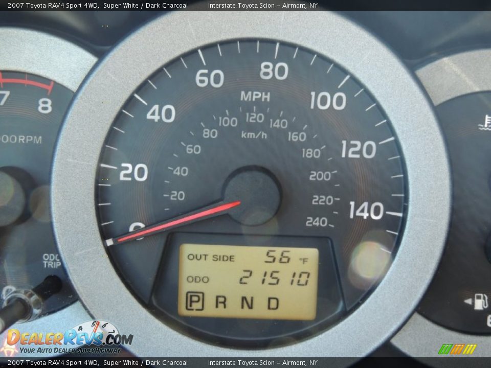 2007 Toyota RAV4 Sport 4WD Super White / Dark Charcoal Photo #14