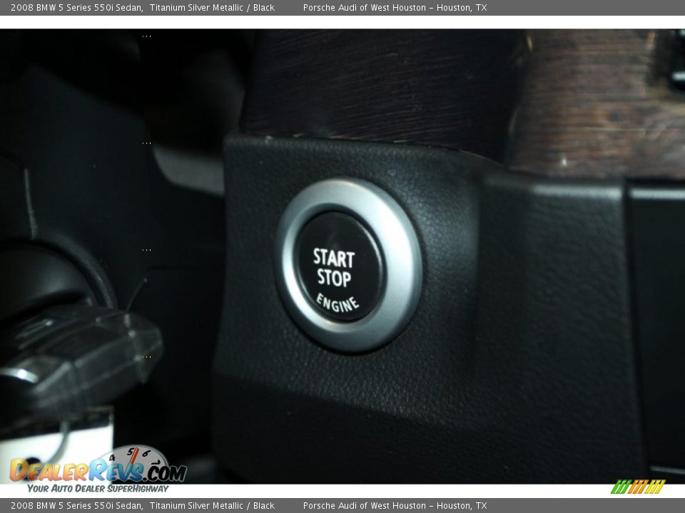 2008 BMW 5 Series 550i Sedan Titanium Silver Metallic / Black Photo #35