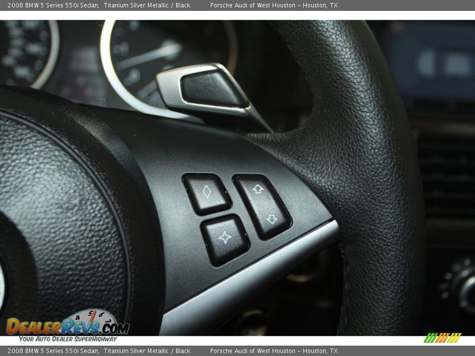 2008 BMW 5 Series 550i Sedan Titanium Silver Metallic / Black Photo #36