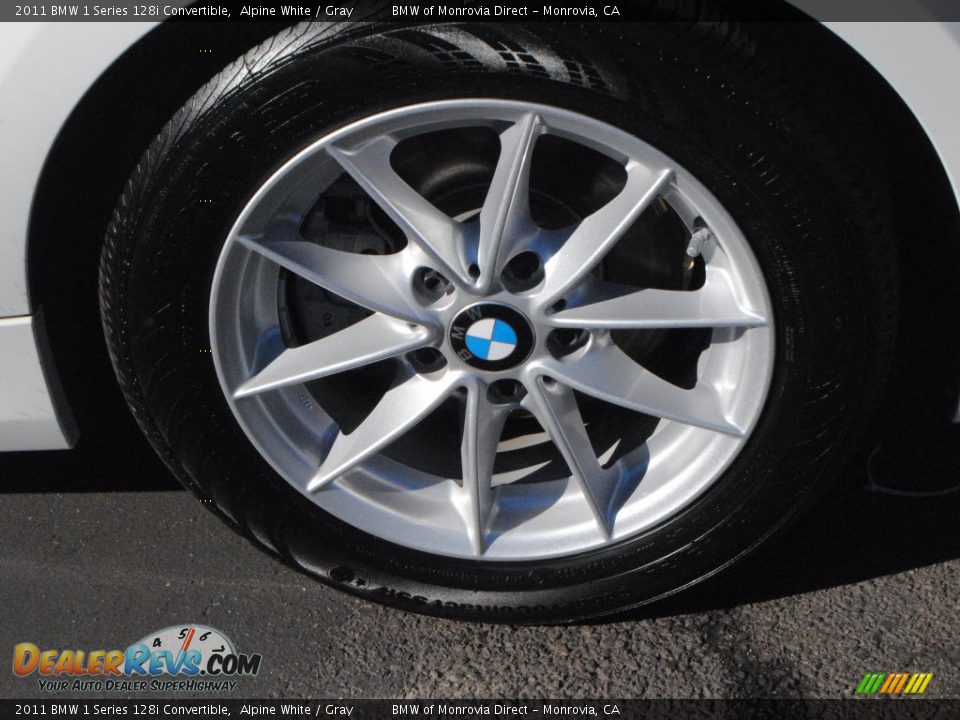 2011 BMW 1 Series 128i Convertible Alpine White / Gray Photo #2