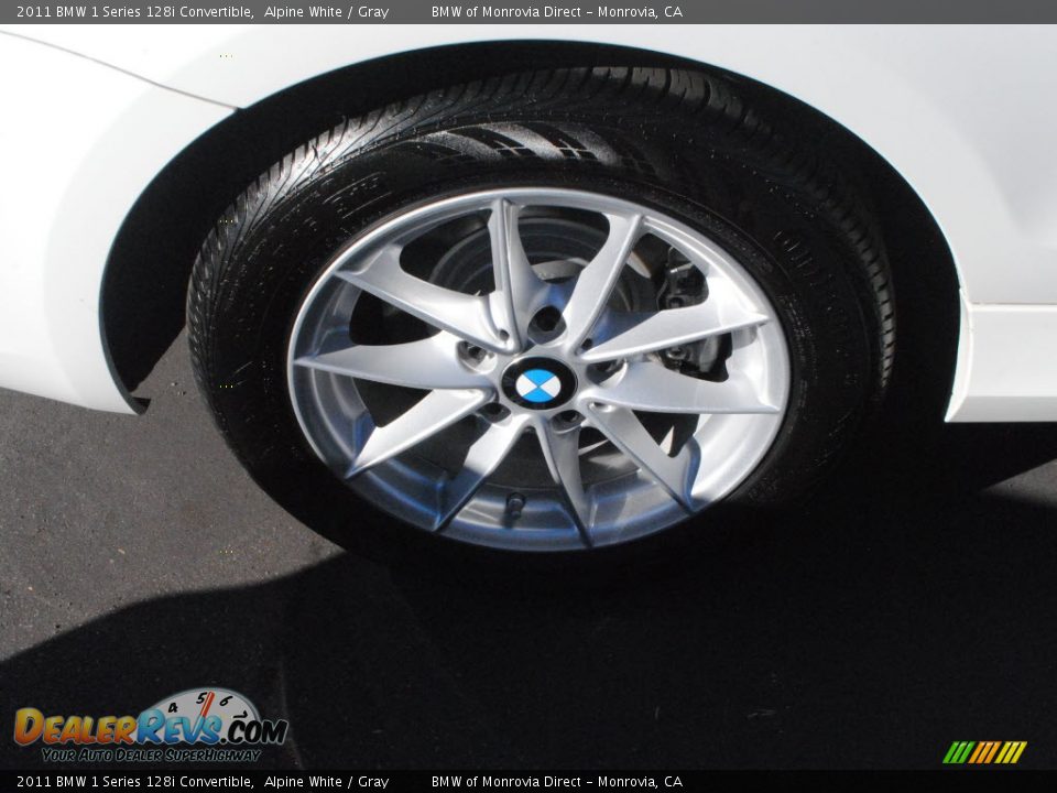 2011 BMW 1 Series 128i Convertible Alpine White / Gray Photo #6
