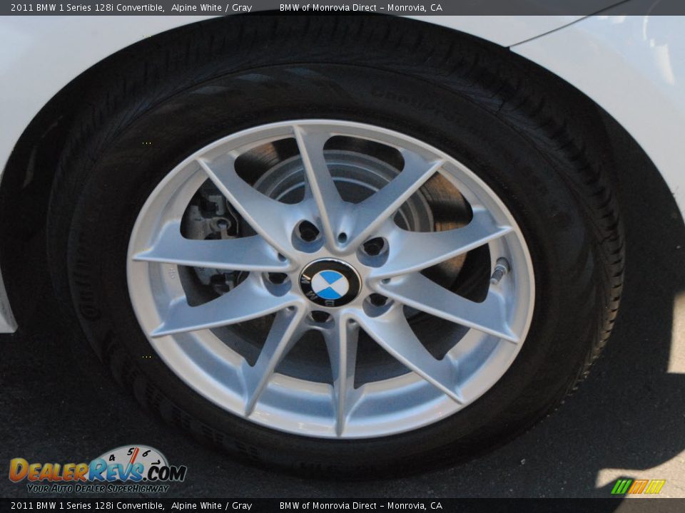 2011 BMW 1 Series 128i Convertible Alpine White / Gray Photo #9