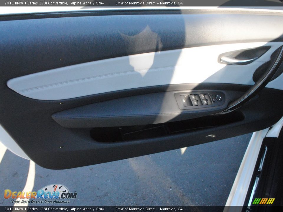 2011 BMW 1 Series 128i Convertible Alpine White / Gray Photo #12
