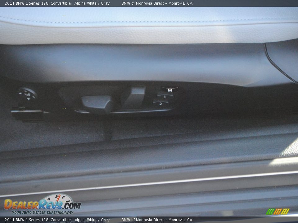 2011 BMW 1 Series 128i Convertible Alpine White / Gray Photo #13