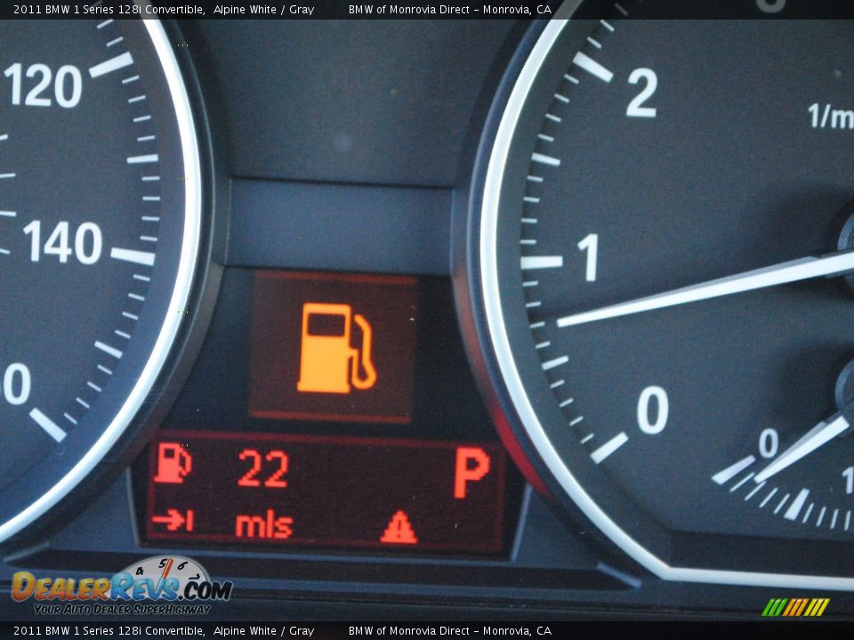 2011 BMW 1 Series 128i Convertible Alpine White / Gray Photo #14