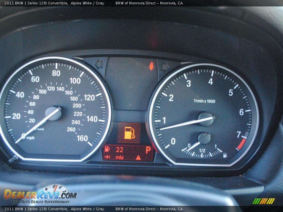 2011 BMW 1 Series 128i Convertible Alpine White / Gray Photo #15