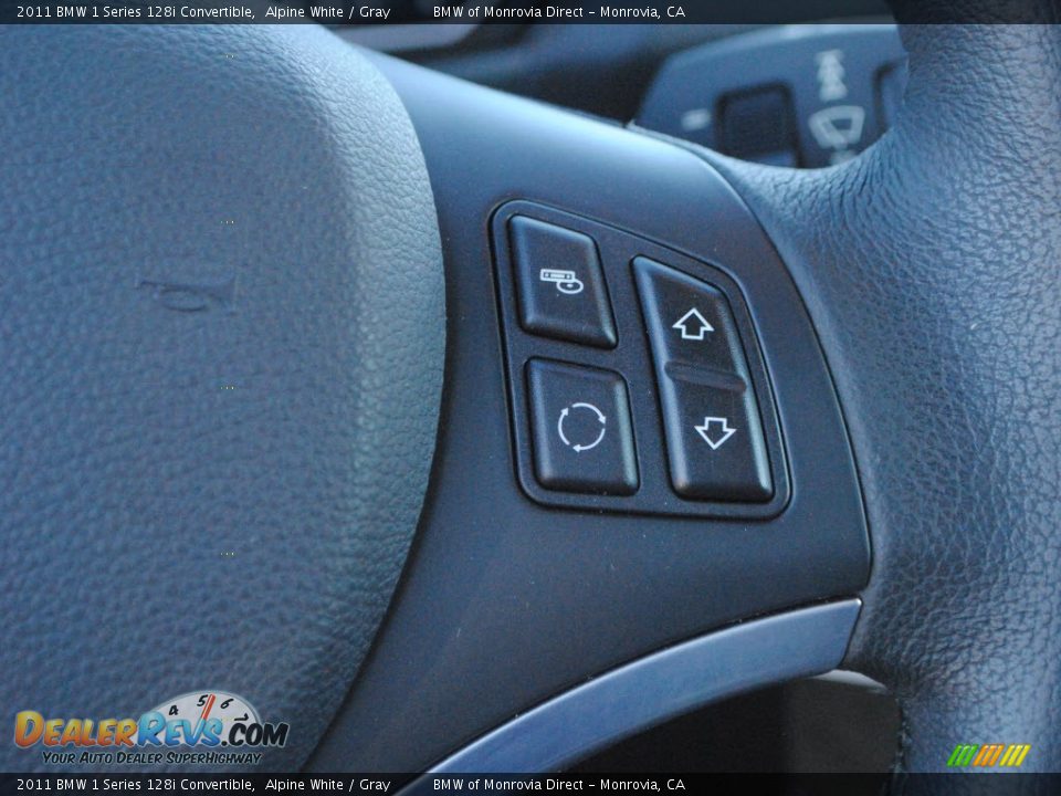 2011 BMW 1 Series 128i Convertible Alpine White / Gray Photo #18