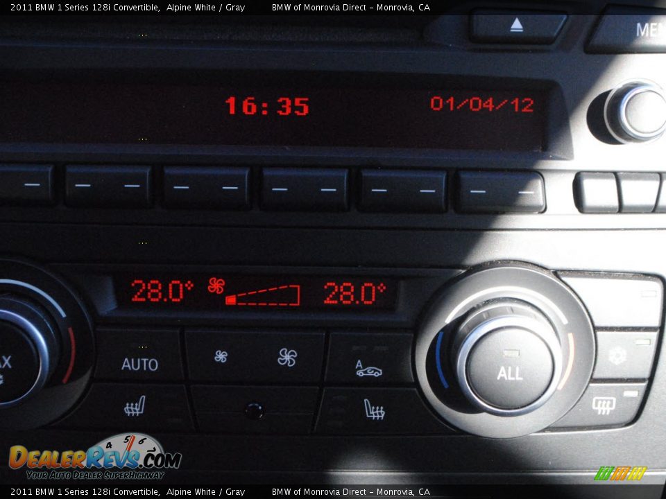 2011 BMW 1 Series 128i Convertible Alpine White / Gray Photo #19