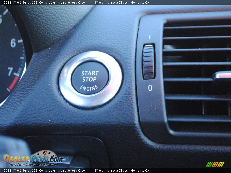 2011 BMW 1 Series 128i Convertible Alpine White / Gray Photo #21