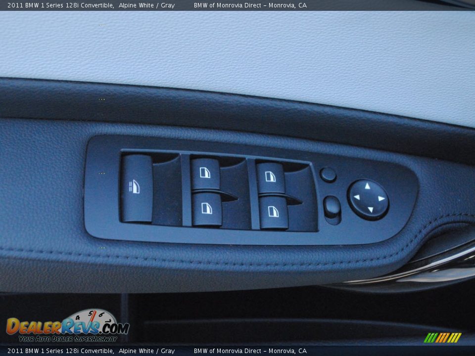 2011 BMW 1 Series 128i Convertible Alpine White / Gray Photo #24