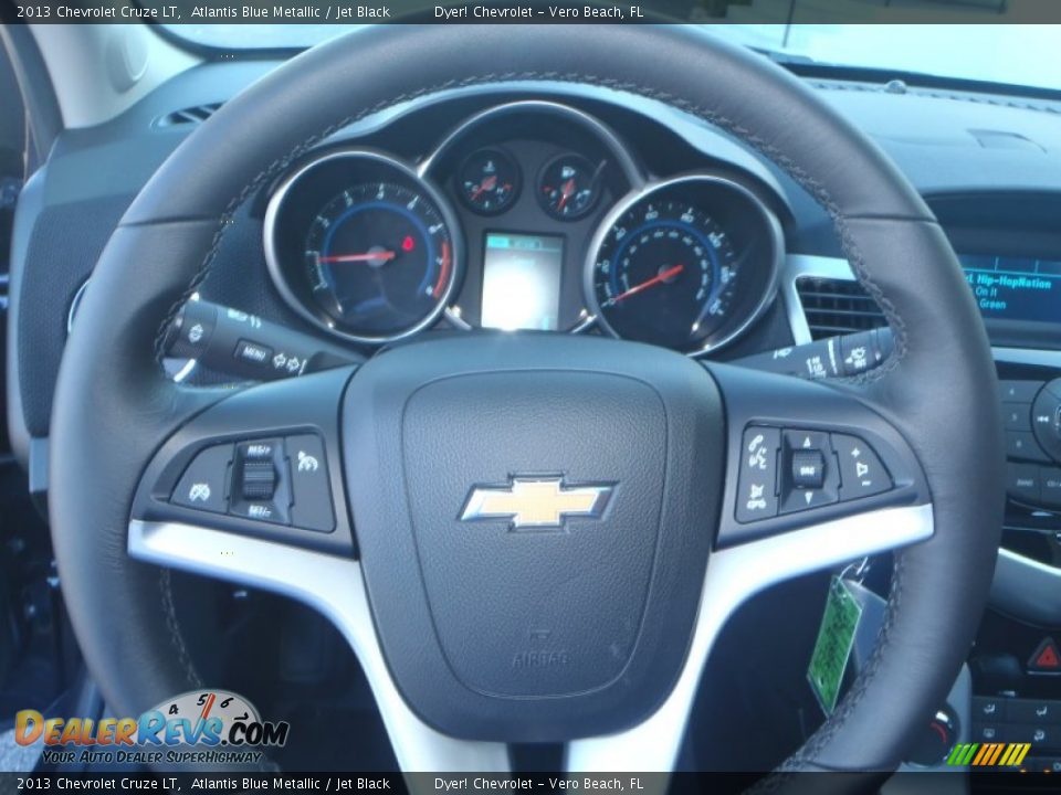2013 Chevrolet Cruze LT Atlantis Blue Metallic / Jet Black Photo #13