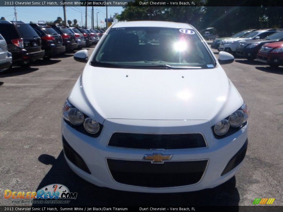 2013 Chevrolet Sonic LT Hatch Summit White / Jet Black/Dark Titanium Photo #2