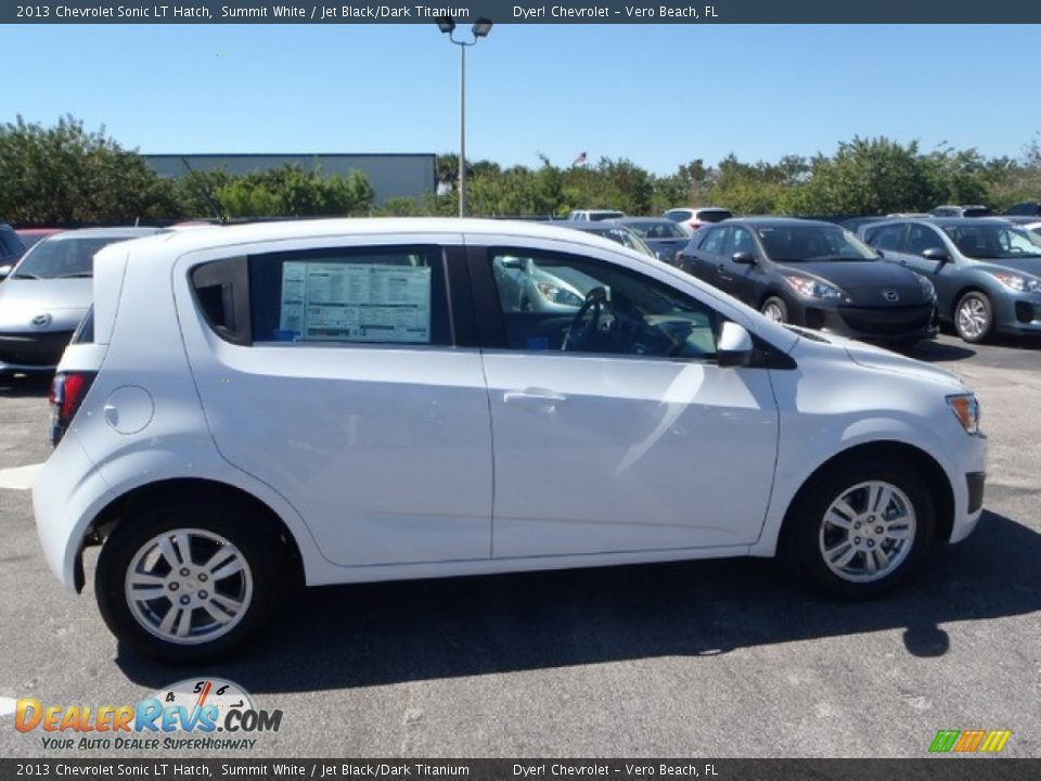 2013 Chevrolet Sonic LT Hatch Summit White / Jet Black/Dark Titanium Photo #6