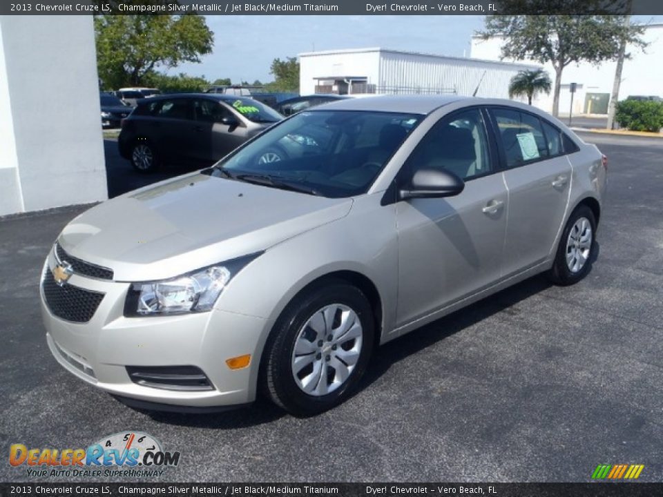 2013 Chevrolet Cruze LS Champagne Silver Metallic / Jet Black/Medium Titanium Photo #1