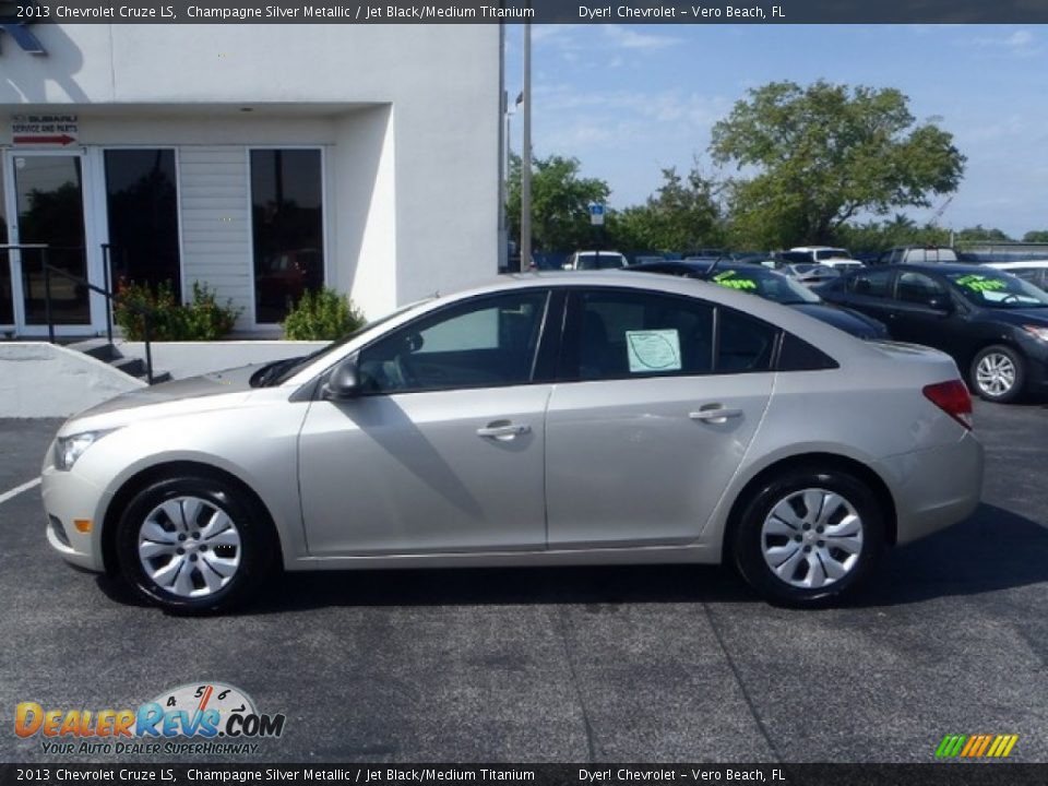 2013 Chevrolet Cruze LS Champagne Silver Metallic / Jet Black/Medium Titanium Photo #3