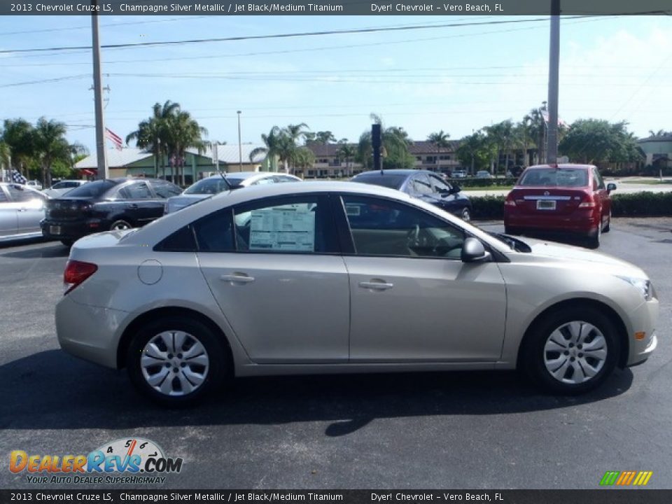 2013 Chevrolet Cruze LS Champagne Silver Metallic / Jet Black/Medium Titanium Photo #6