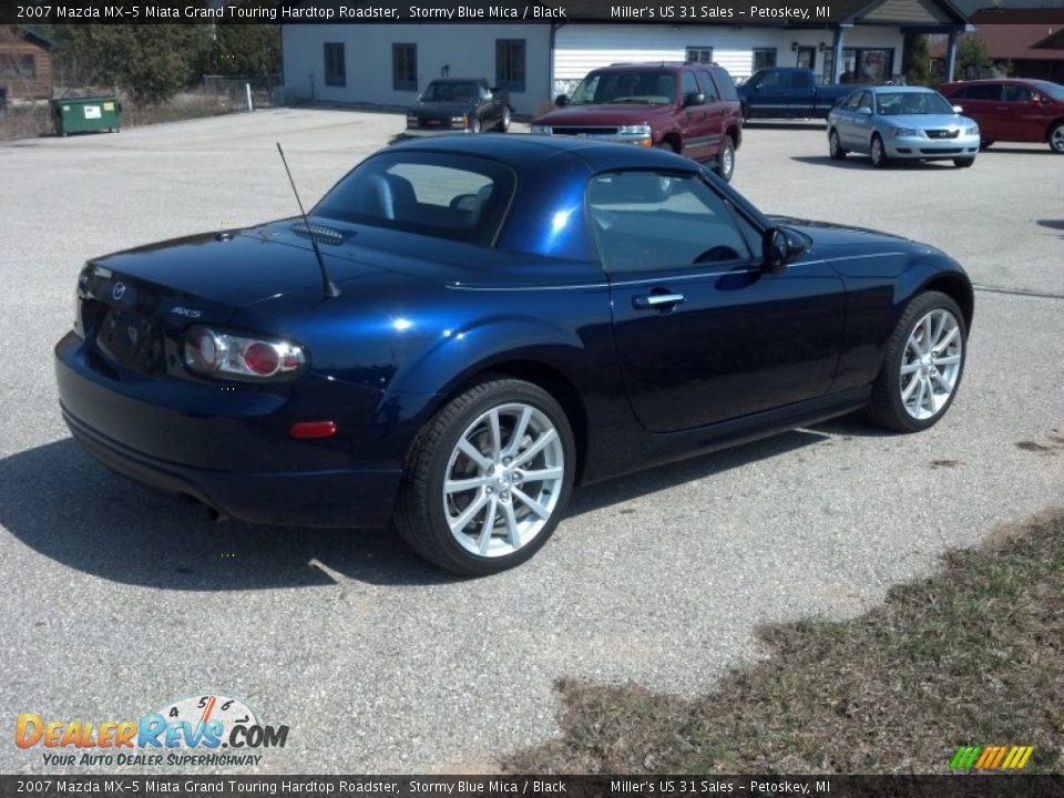2007 Mazda MX-5 Miata Grand Touring Hardtop Roadster Stormy Blue Mica / Black Photo #2