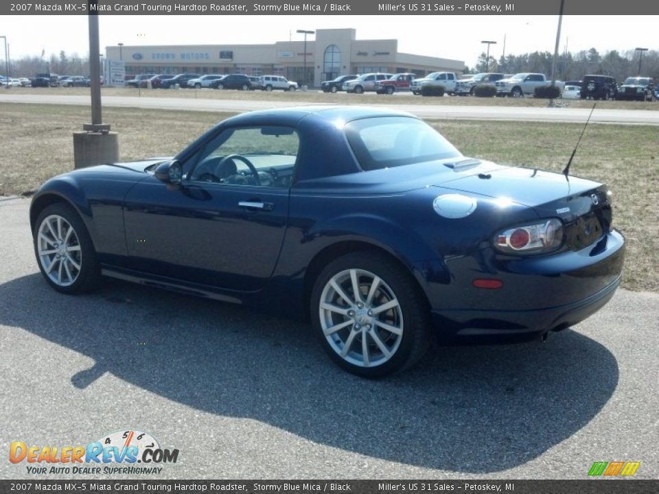2007 Mazda MX-5 Miata Grand Touring Hardtop Roadster Stormy Blue Mica / Black Photo #3