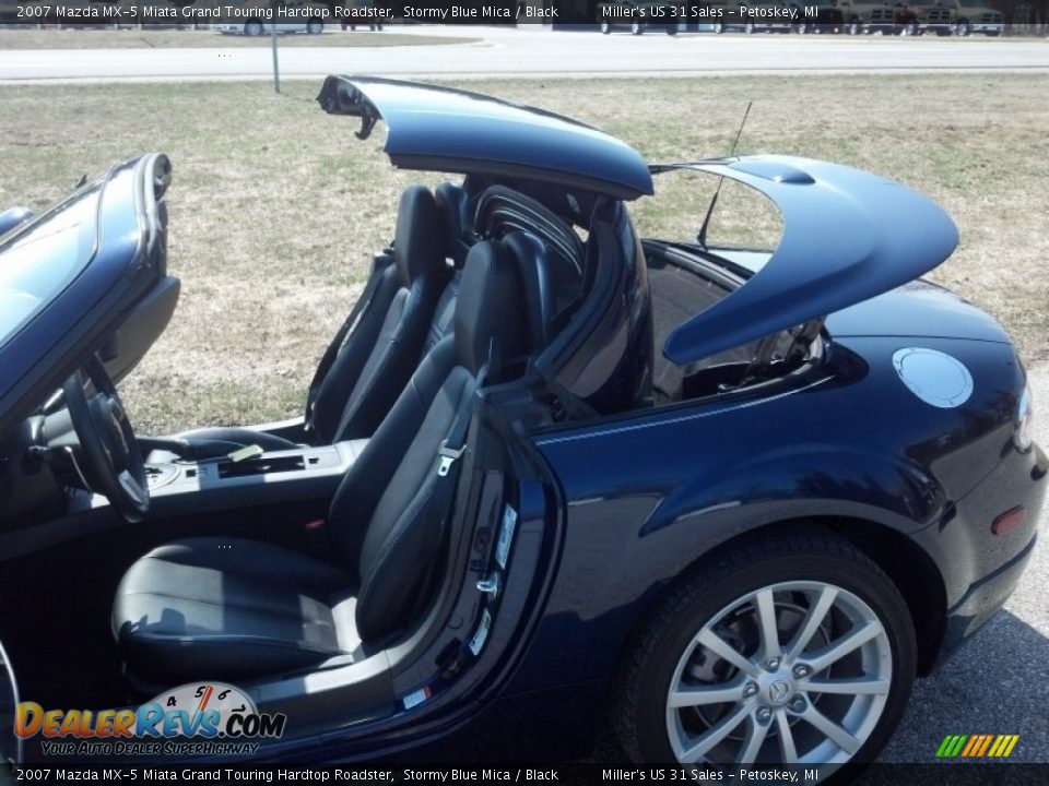 2007 Mazda MX-5 Miata Grand Touring Hardtop Roadster Stormy Blue Mica / Black Photo #5