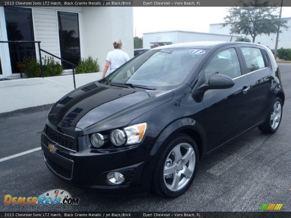 2013 Chevrolet Sonic LTZ Hatch Black Granite Metallic / Jet Black/Brick Photo #1