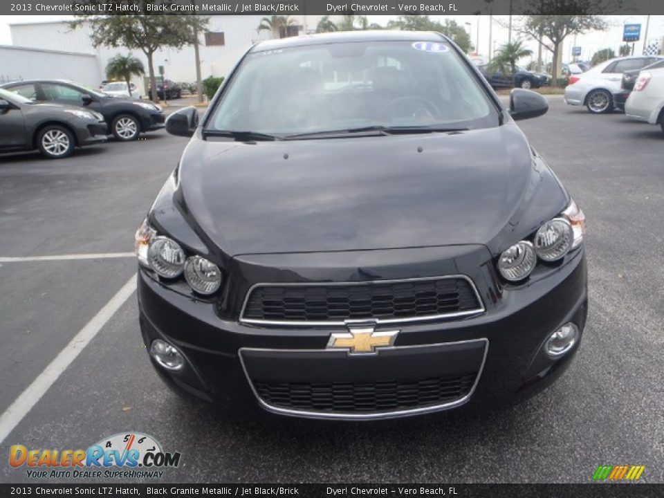 2013 Chevrolet Sonic LTZ Hatch Black Granite Metallic / Jet Black/Brick Photo #2
