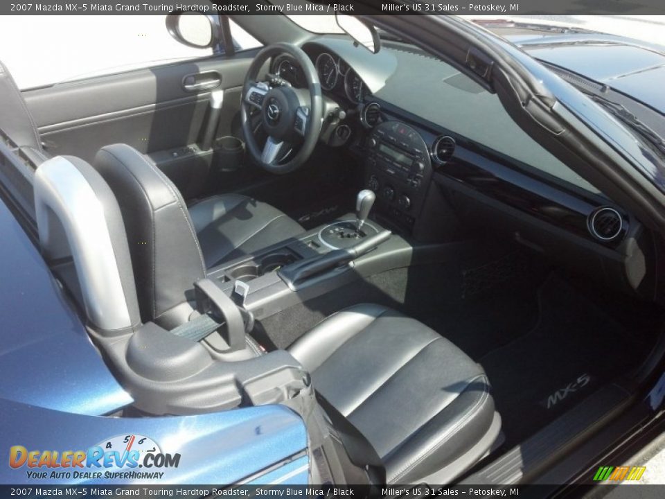 2007 Mazda MX-5 Miata Grand Touring Hardtop Roadster Stormy Blue Mica / Black Photo #8