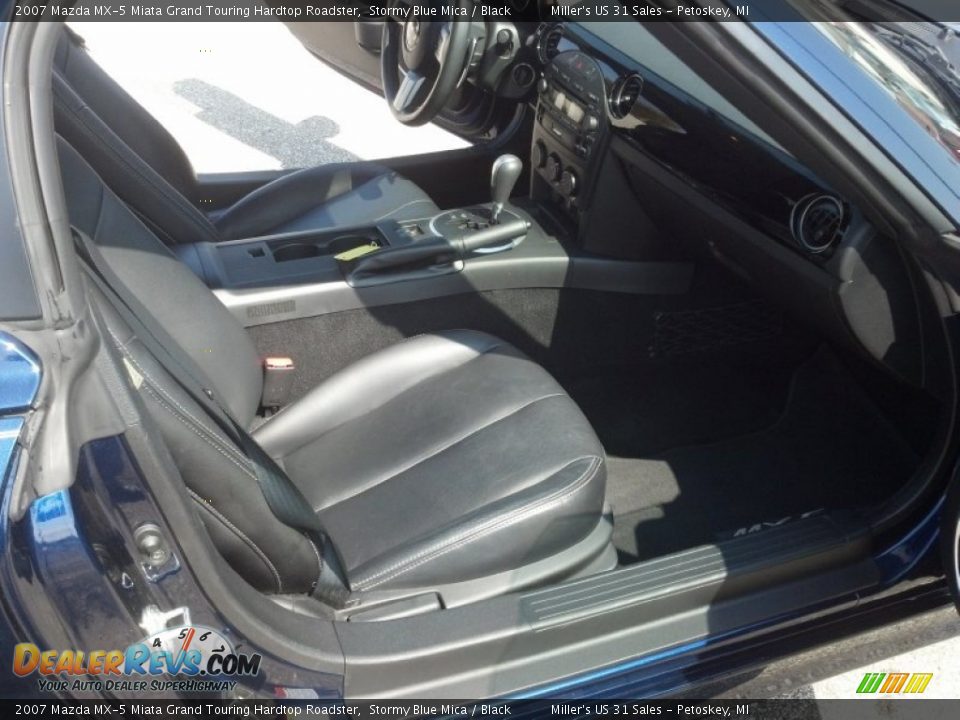 2007 Mazda MX-5 Miata Grand Touring Hardtop Roadster Stormy Blue Mica / Black Photo #9