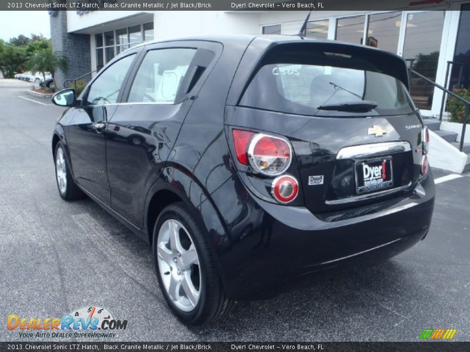 2013 Chevrolet Sonic LTZ Hatch Black Granite Metallic / Jet Black/Brick Photo #4