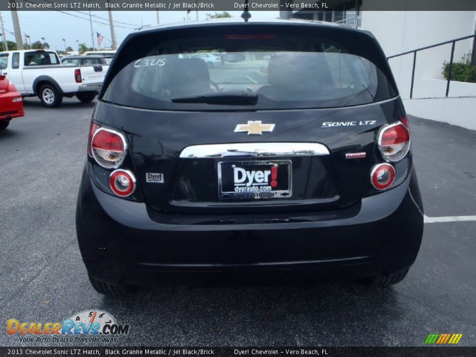 2013 Chevrolet Sonic LTZ Hatch Black Granite Metallic / Jet Black/Brick Photo #5