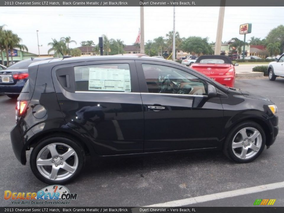 2013 Chevrolet Sonic LTZ Hatch Black Granite Metallic / Jet Black/Brick Photo #6