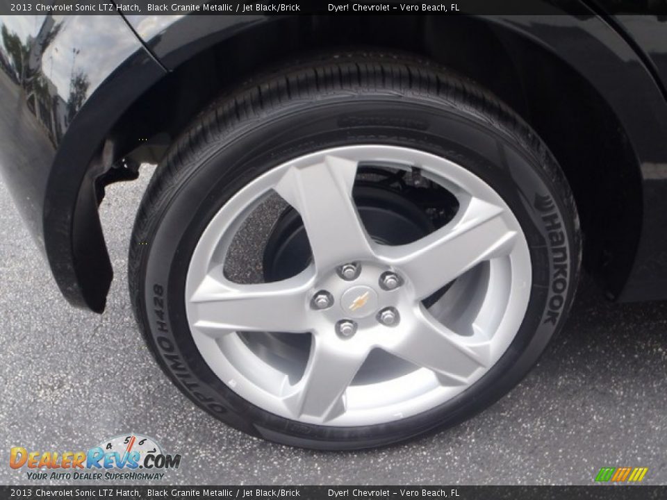 2013 Chevrolet Sonic LTZ Hatch Black Granite Metallic / Jet Black/Brick Photo #7
