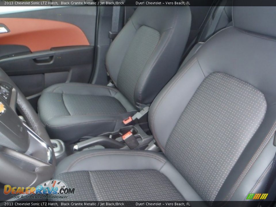 2013 Chevrolet Sonic LTZ Hatch Black Granite Metallic / Jet Black/Brick Photo #10