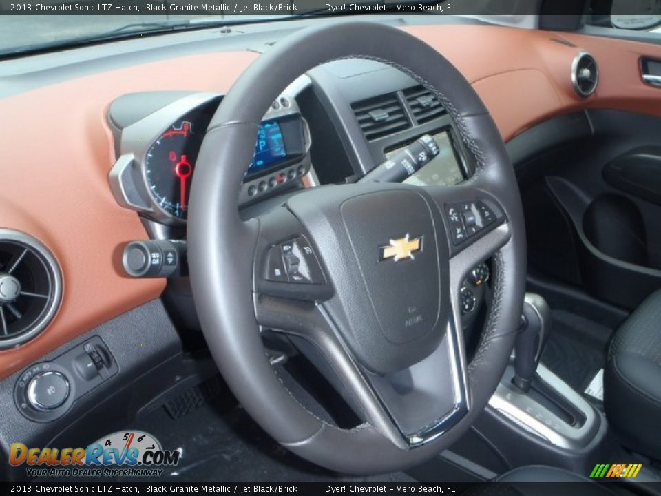 2013 Chevrolet Sonic LTZ Hatch Black Granite Metallic / Jet Black/Brick Photo #11