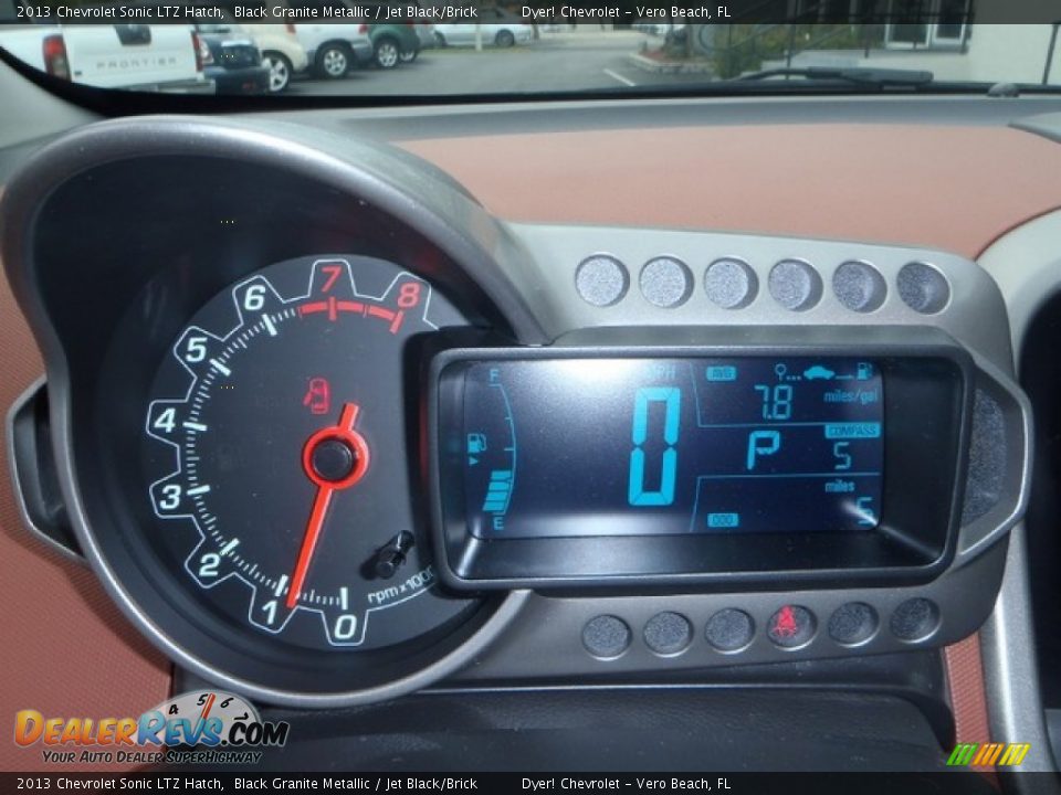 2013 Chevrolet Sonic LTZ Hatch Black Granite Metallic / Jet Black/Brick Photo #13