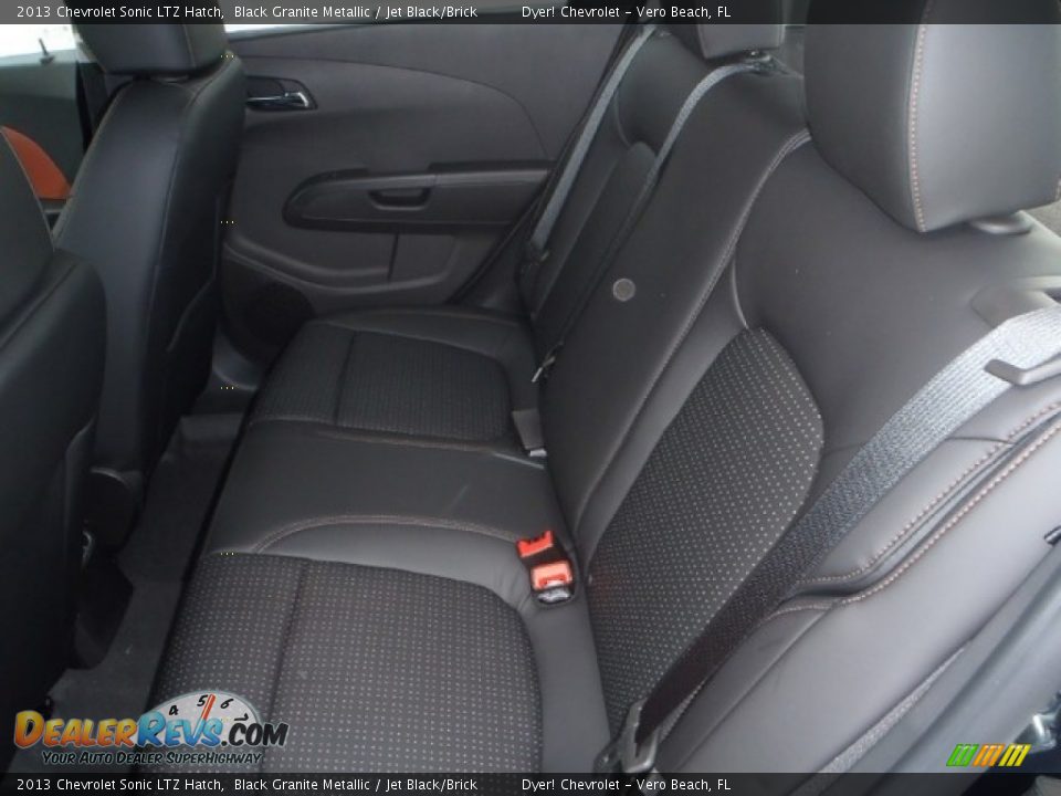 2013 Chevrolet Sonic LTZ Hatch Black Granite Metallic / Jet Black/Brick Photo #18