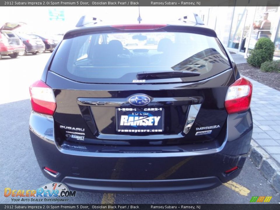 2012 Subaru Impreza 2.0i Sport Premium 5 Door Obsidian Black Pearl / Black Photo #6