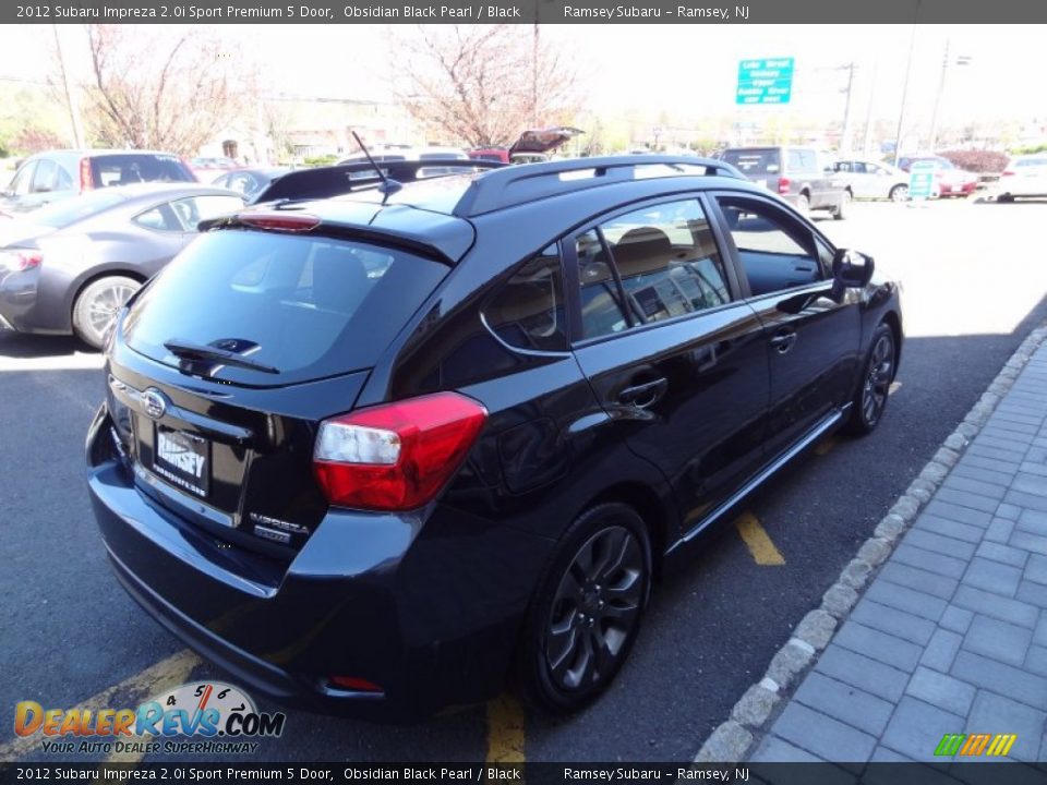 2012 Subaru Impreza 2.0i Sport Premium 5 Door Obsidian Black Pearl / Black Photo #7