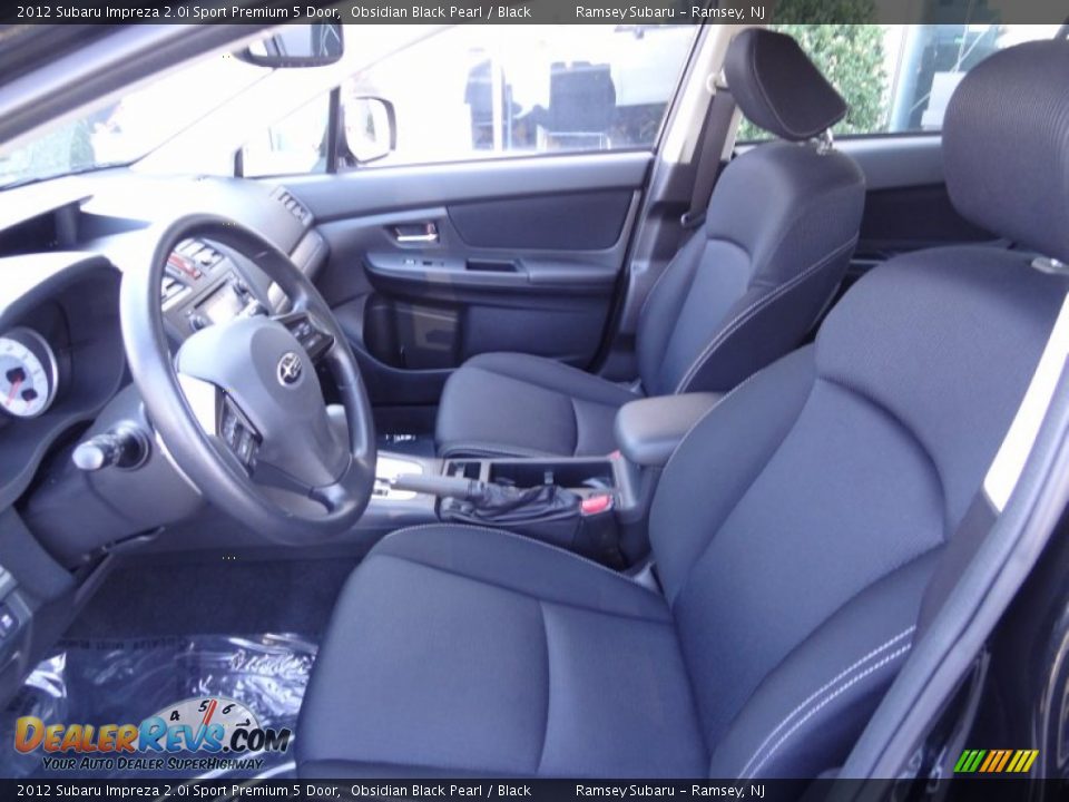 Black Interior - 2012 Subaru Impreza 2.0i Sport Premium 5 Door Photo #13