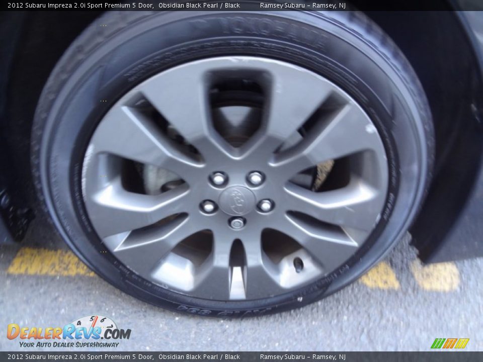 2012 Subaru Impreza 2.0i Sport Premium 5 Door Obsidian Black Pearl / Black Photo #34