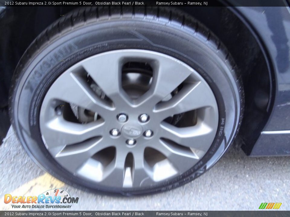 2012 Subaru Impreza 2.0i Sport Premium 5 Door Obsidian Black Pearl / Black Photo #35