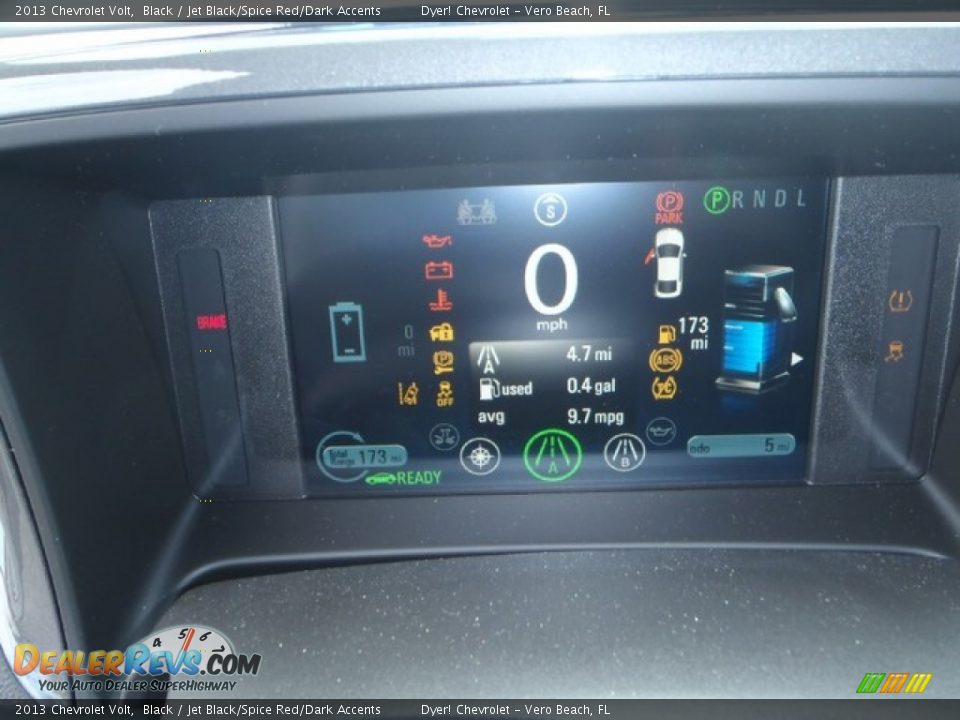 2013 Chevrolet Volt Black / Jet Black/Spice Red/Dark Accents Photo #12