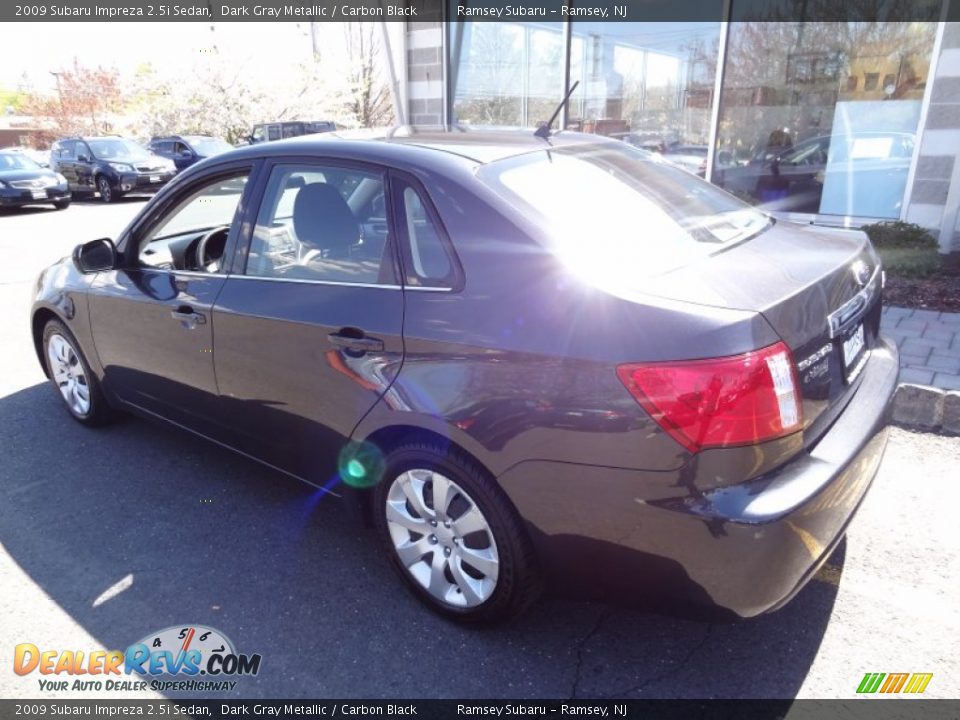 2009 Subaru Impreza 2.5i Sedan Dark Gray Metallic / Carbon Black Photo #4