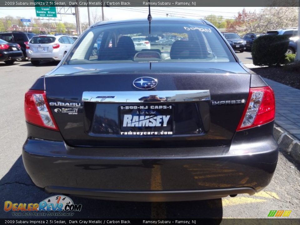 2009 Subaru Impreza 2.5i Sedan Dark Gray Metallic / Carbon Black Photo #6