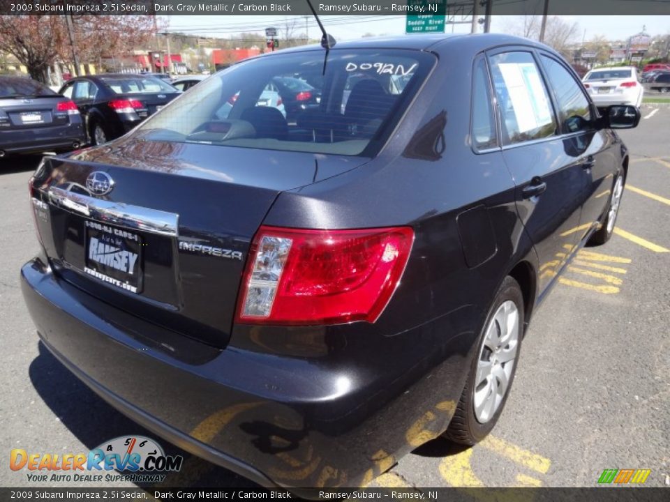 2009 Subaru Impreza 2.5i Sedan Dark Gray Metallic / Carbon Black Photo #7
